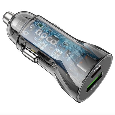 Автомобильное зарядное устройство Hoco Z47A PD30W+QC3.0 Black
