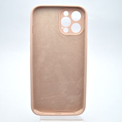 Чохол накладка Silicon Case Full camera для iPhone 12 Pro Max Pink Sand/Пудровий
