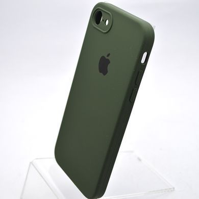 Чохол силіконовий з квадратними бортами Silicon case Full Square для iPhone 7/iPhone 8/iPhone SE 2020/2022 Cyprus Green