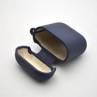 Чехол Silicon Case с микрофиброй для AirPods 1/2 Deep Blue