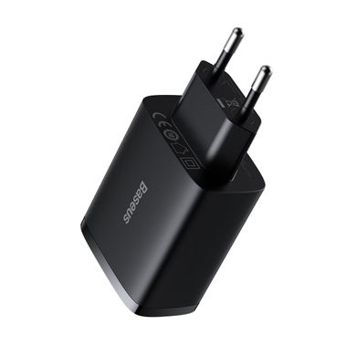 Мережевий зарядний пристрій (адаптер) Baseus Compact Quick Charger 17W 3USB Black CCXJ020101