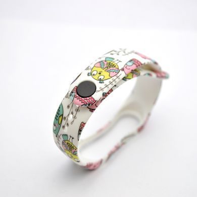 Ремінець до Xiaomi Mi Band 3/Mi Band 4 Kids Design White