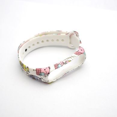 Ремінець до Xiaomi Mi Band 3/Mi Band 4 Kids Design White