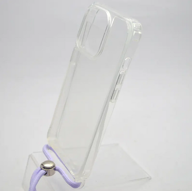 Чехол накладка TPU Cord со шнурком для iPhone 14 Pro Lilac