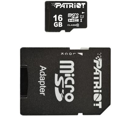 Карта пам'яті Patriot MicroSDXC 16GB UHS-I (Class 10) LX Series +SD adapter