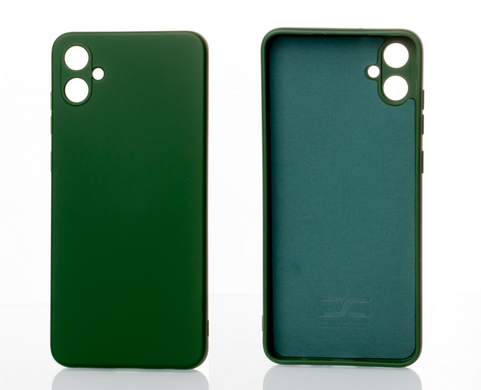 Чехол накладка Silicon Case Full Camera для Samsung A05 Galaxy A055 Dark Green/Темно-зеленый