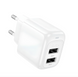 Сетевое зарядное устройство Hoco CS51A 2USB 2.44A White