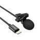 Мікрофон петличка Hoco Lavaller L14 Lightning Black, Чорний