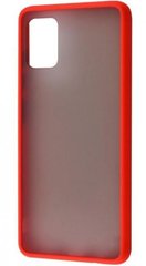 Чохол з напівпрозорою задньою кришкою Matte Color Case TPU для Samsung Galaxy A41 (A415 2020) Red