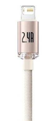 Кабель Baseus Crystal Shine Series USB Lightning 2.4A 1.2M Pink Sand CAJY001104
