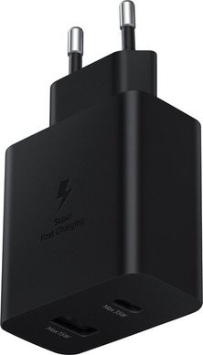 МЗП Samsung EP-TA220NBEGRU 35W Wall Charger Duo (w/o cable) Black, Чорний