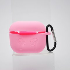 Чехол накладка с карабином Silicon Case для AirPods 3 Pink