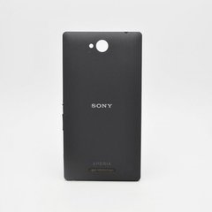 Задня кришка для телефону Sony C2305 Xperia C Black Original TW