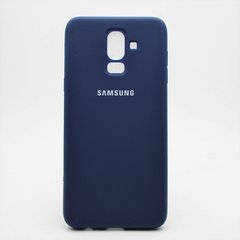 Матовый чехол New Silicon Cover для Samsung J810 Galaxy J8 (2018) Blue Copy