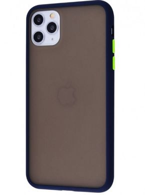 Чохол з напівпрозорою задньою кришкою Matte Color Case TPU для iPhone 11 Pro Max 6.5" Dark Blue