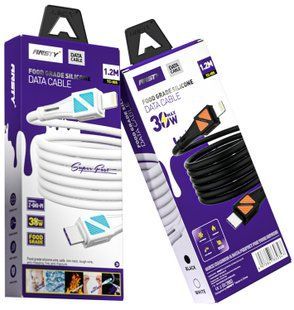 Кабель ANSTY Z-041-PI Type-C to Lightning Silicone 30W 3A 1.2M Чорний