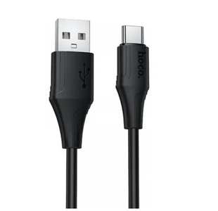 Кабель Hoco X124 Bien Silicone USB to Type-C 3A 1m Black