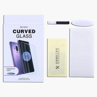 Захисне скло Samsung S20 Ultra (G988) 3D Nano Optics Curved Glass + Glue + Lamp Прозоре