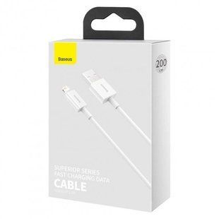 Кабель Baseus Superior Series Fast Charging Data Cable Lightning 2.4A 2m White (CALYS-C02)
