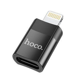 Перехідник OTG Hoco UA17 USB to Lightning/Type-c Black, Чорний