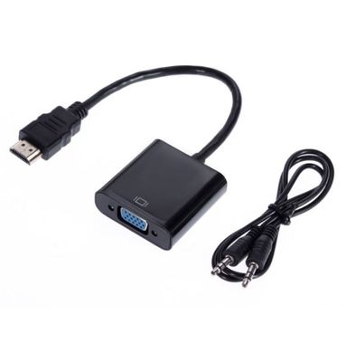 Перехідник HDMI to VGA with AUX Cable Black