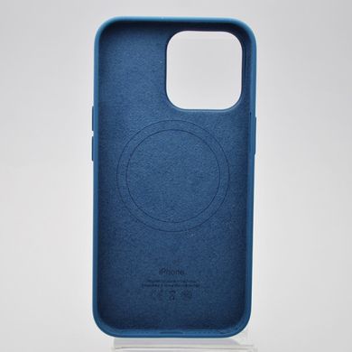 Чехол накладка Silicone Case Full Cover с MagSafe Splash Screen для iPhone 13 Pro Blue Jay