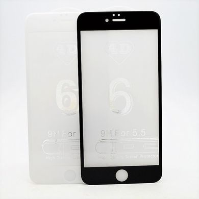 Защитное стекло 4D для iPhone 6 Plus/6S Plus Black тех. пакет