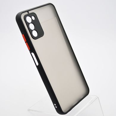 Чехол с полупрозрачной задней крышкой Matte Color Case Full Camera Samsung A037 Galaxy A03s Черный