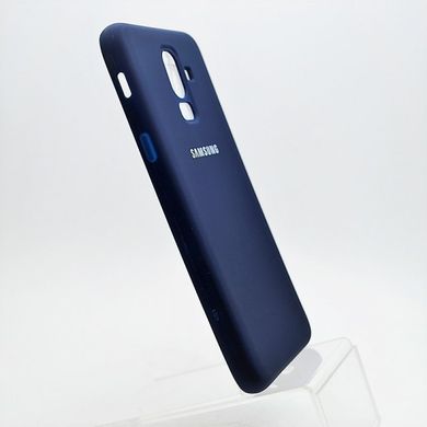 Матовый чехол New Silicon Cover для Samsung J810 Galaxy J8 (2018) Blue Copy