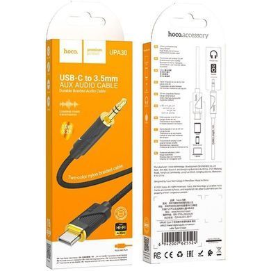 Кабель AUX Hoco UPA30 Type-c to 3.5mm (P) 1M Black (Черный)