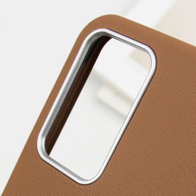 Кожаный чехол накладка Leather Case Metal Buttons для Samsung A16 Galaxy A165/A166 Коричневый