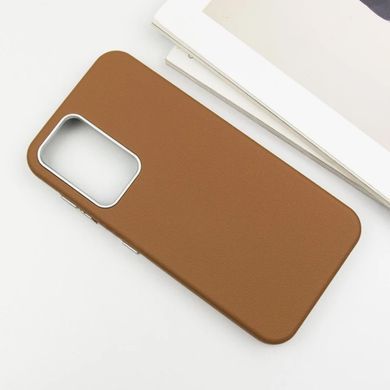 Кожаный чехол накладка Leather Case Metal Buttons для Samsung A16 Galaxy A165/A166 Коричневый