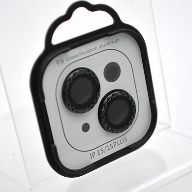Захисне скло на камеру Metal Shine для iPhone 15/15 Plus Black