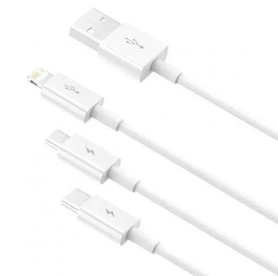 Кабель Baseus Superior Series Fast Charging Data Cable 3в1 3A 1.5m White (CAMLTYS-02)