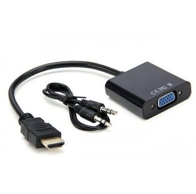 Переходник HDMI to VGA with AUX Cable Black