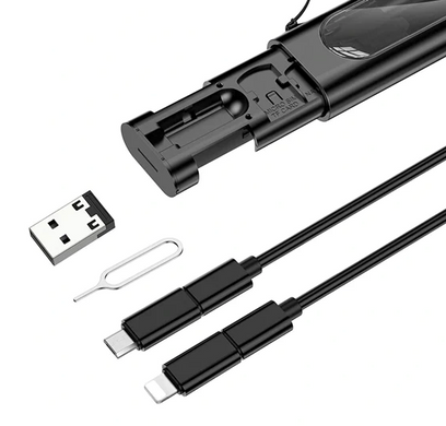 Перехідник мультихолдер Borofone BU36 Set charger cable 60W Black