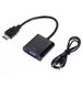 Переходник HDMI to VGA with AUX Cable Black