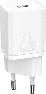 Блок живлення (адаптер) Baseus Speed Mini Quick Charger 1C 20W EU White (CCFS-SN02)
