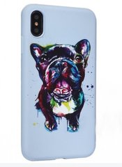 Чехол с рисунком (принтом) Bright Style Matte Silicone Case для iPhone X/Xs 5.8" Dog 2