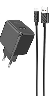 Cетевое зарядное устройство Hoco CS11A 1 USB 2.1A + кабель MicroUSB Black
