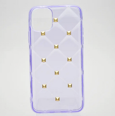 Чехол накладка Gold Spikes для Apple iPhone 11 Pro Max Purple
