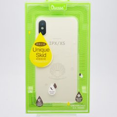 Силиконовый чехол QU special design для iPhone X/Xs Прозрачный