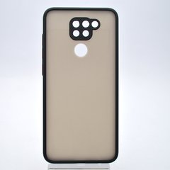 Чехол с полупрозрачной задней крышкой Matte Color Case Full Camera для Xiaomi Redmi Note 9 Черный