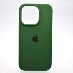 Чехол накладка Silicone Case Full Cover для iPhone 14 Pro Max Темно-зеленый