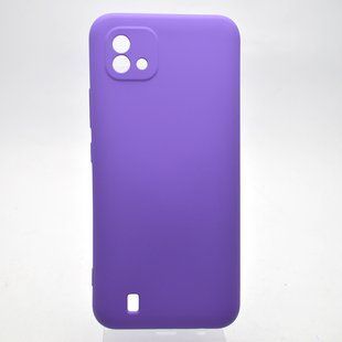 Чехол накладка Silicone Case Full Camera для Realme C11 2021 Lilac/Лиловый