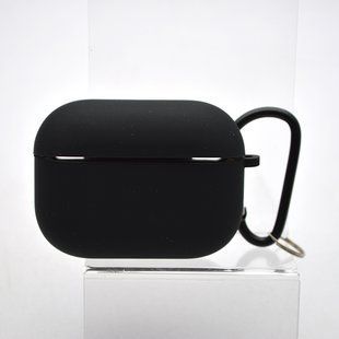 Чехол Silicon Case с микрофиброй для AirPods Pro Black