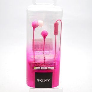 Наушники с микрофоном Sony MDR-EX15AP Pink