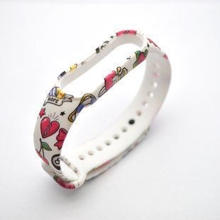 Ремешок для Xiaomi Mi Band 5/Mi Band 6/Mi Band 7 Kids Design White