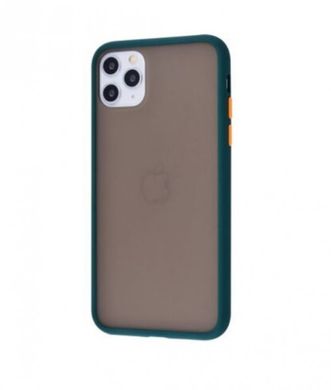 Чохол з напівпрозорою задньою кришкою Matte Color Case TPU для iPhone 11 Pro Max 6.5" Dark Green