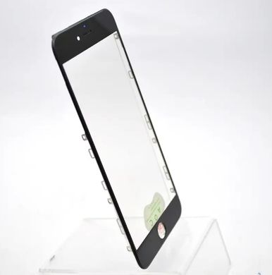 Скло LCD iPhone 6 Plus з рамкою, OCA, та сіточкою спікера Black Original